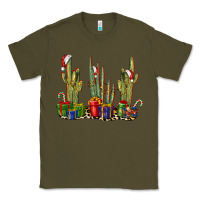Army Green Christmas Cactus Classic Tee - LillyAllenDesigns