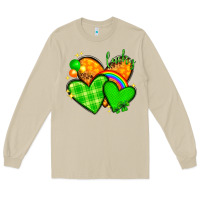 Mushroom st patricks day hearts png Long Sleeve Tee - NancyCooperArtShop