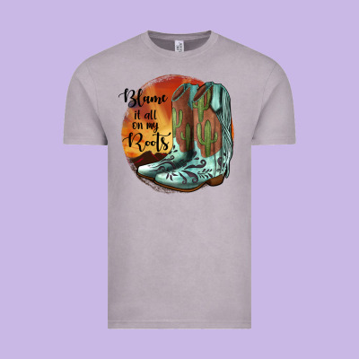 Blame It All On My Roots Vintage Tee Designed By Jahusdesignshop