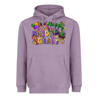Lavender happy mardi gras Heavyweight Hoodie - FaDigitalArtStudio