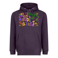 Plum happy mardi gras Heavyweight Hoodie - FaDigitalArtStudio