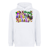 White happy mardi gras Heavyweight Hoodie - FaDigitalArtStudio