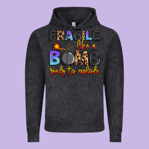 Fragile Like A Bomb Ready To Explode Vintage Hoodie Designed By Artiststas