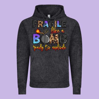 Fragile Like A Bomb Ready To Explode Vintage Hoodie Designed By Artiststas