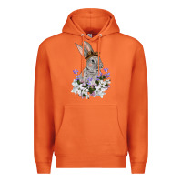 Carrot Easter Day Flowers bunny Premium Hoodie - OliviaCreatesArt