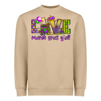 Mushroom Love Mardi Gras Y'all Heavyweight Sweatshirt - HowdyJamesFarm
