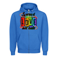 True Royal spread love not hate Zipper Hoodie - OliviaCreatesArt