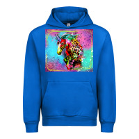 Cobalt Colorful Unicorn Horse Urban Hoodie - LillyAllenDesigns