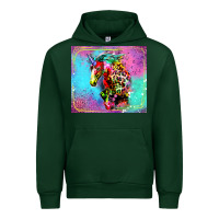 Forest Green Colorful Unicorn Horse Urban Hoodie - LillyAllenDesigns