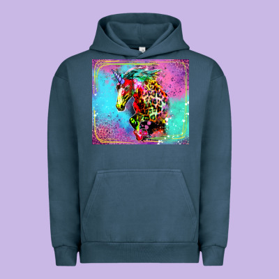 Colorful Unicorn Horse Urban Hoodie Designed By Lillyallendesigns