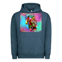 Pigment Midnight Navy Colorful Unicorn Horse Urban Hoodie - LillyAllenDesigns