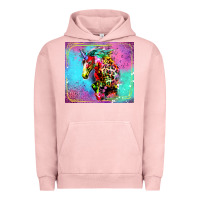 Pigment Salmon Colorful Unicorn Horse Urban Hoodie - LillyAllenDesigns