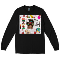 Black afro teacher life Long Sleeve Tee - NancyCooperArtShop