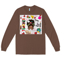Chestnut afro teacher life Long Sleeve Tee - NancyCooperArtShop