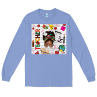 Colony Blue afro teacher life Long Sleeve Tee - NancyCooperArtShop