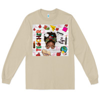 Mushroom afro teacher life Long Sleeve Tee - NancyCooperArtShop