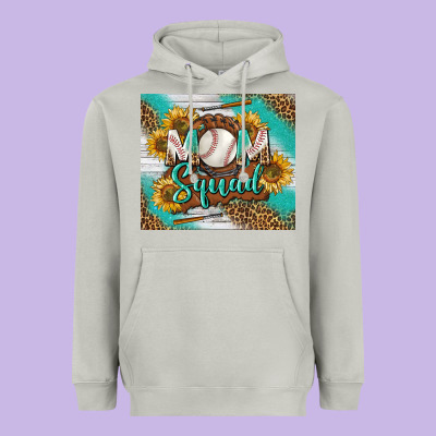 Baseball Mom Squad Tumbler Heavyweight Hoodie Designed By Bundleandbundleshop