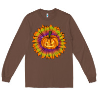 Chestnut Halloween Sunflower Long Sleeve Tee - RanaPortraitStore