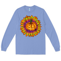 Colony Blue Halloween Sunflower Long Sleeve Tee - RanaPortraitStore