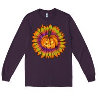 Plum Halloween Sunflower Long Sleeve Tee - RanaPortraitStore