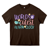 Chocolate Brown world's cutest alarm clock Heavy Core Tee - MaliasSmallBusiness