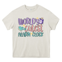 Cream world's cutest alarm clock Heavy Core Tee - MaliasSmallBusiness