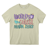 Mossy world's cutest alarm clock Heavy Core Tee - MaliasSmallBusiness