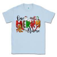 Dusty Blue One Merry Nurse Classic Tee - LillyAllenDesigns