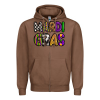 Chestnut mardi gras copy Zipper Hoodie - OliviaCreatesArt