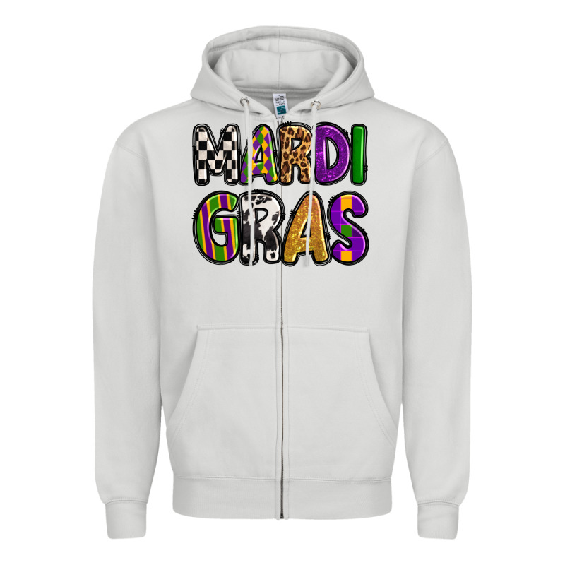 Mardi Gras Copy Zipper Hoodie by OliviaCreatesArt | Teevron
