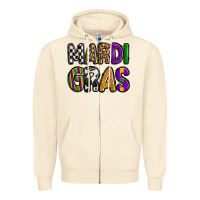 Sandshell mardi gras copy Zipper Hoodie - OliviaCreatesArt