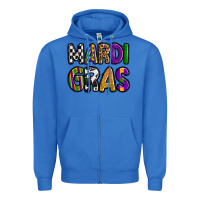 True Royal mardi gras copy Zipper Hoodie - OliviaCreatesArt