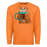 Carrot Winter Coffee Cup With Scarf Premium Sweatshirt - FaDigitalArtStudio