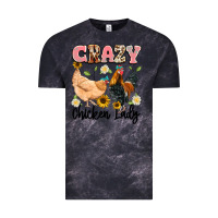 Cloud Black crazy chicken lady Vintage Tee - Artiststas