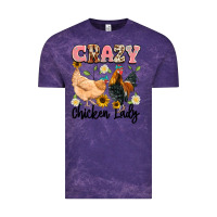 Cloud Purple crazy chicken lady Vintage Tee - Artiststas