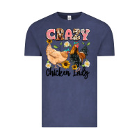Vintage Denim crazy chicken lady Vintage Tee - Artiststas