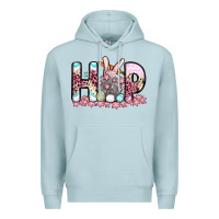 Blue Mist Easter Day Hop bunny Premium Hoodie - OliviaCreatesArt