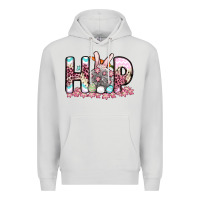 Dove Grey Easter Day Hop bunny Premium Hoodie - OliviaCreatesArt
