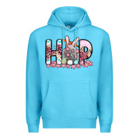 Ocean Blue Easter Day Hop bunny Premium Hoodie - OliviaCreatesArt