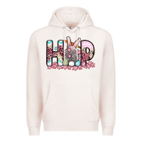 Pale Pink Easter Day Hop bunny Premium Hoodie - OliviaCreatesArt