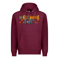 Burgundy Welcome Fall Premium Hoodie - RanaPortraitStore