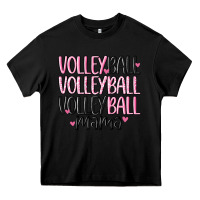 Black volleyball mama Heavy Core Tee - MaliasSmallBusiness