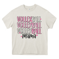 Cream volleyball mama Heavy Core Tee - MaliasSmallBusiness