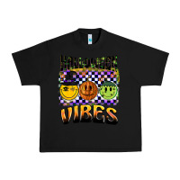 Black halloween vibes smiley face Urban Heavy Tee - BarkalooDesign