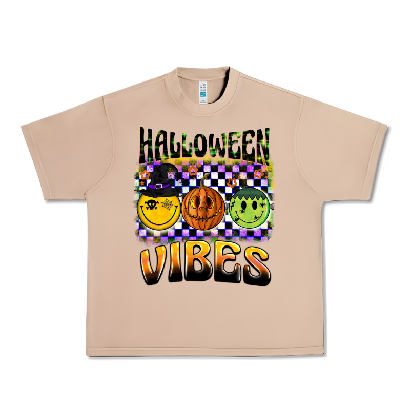 Halloween Vibes Smiley Face Urban Heavy Tee by BarkalooDesign | Teevron