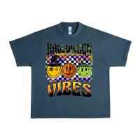 Midnight Navy halloween vibes smiley face Urban Heavy Tee - BarkalooDesign
