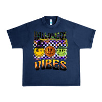 Navy halloween vibes smiley face Urban Heavy Tee - BarkalooDesign