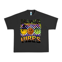 Pigment Black halloween vibes smiley face Urban Heavy Tee - BarkalooDesign