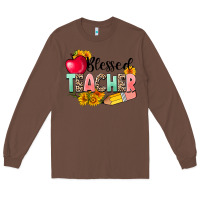 Chestnut blessed teacher Long Sleeve Tee - NancyCooperArtShop