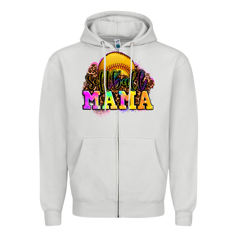 Softball Mama Zipper Hoodie by OliviaCreatesArt | Teevron
